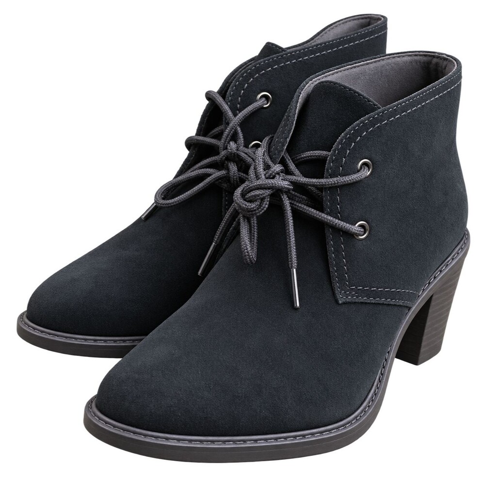 Clarks Scene Lace Boot Women 8.5 M Black Suede Block Heel Ankle Boot 26161985
